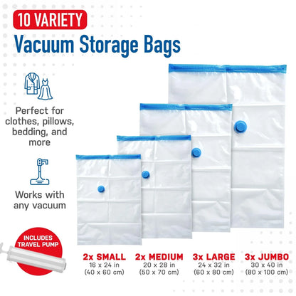 3-5PCS Vacuum Storage Bags, Space Saver Bags  Compression for Comforters and Blankets Clothes Travel Packing Organizer