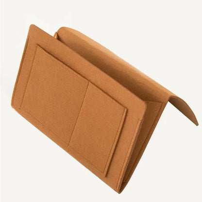 Multi-Pocket Felt Hanging Storage Bag Organizer for CDs, Magazines, Stationery & Phones – Dorm, Bed, Sofa or Car Use