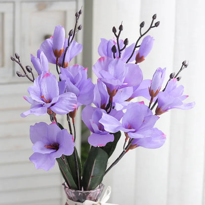 Artificial Flower Bride Bouquets Magnolia Home Decoration Simulated Bouquet Wedding Party Supplies Photography Props Accessories