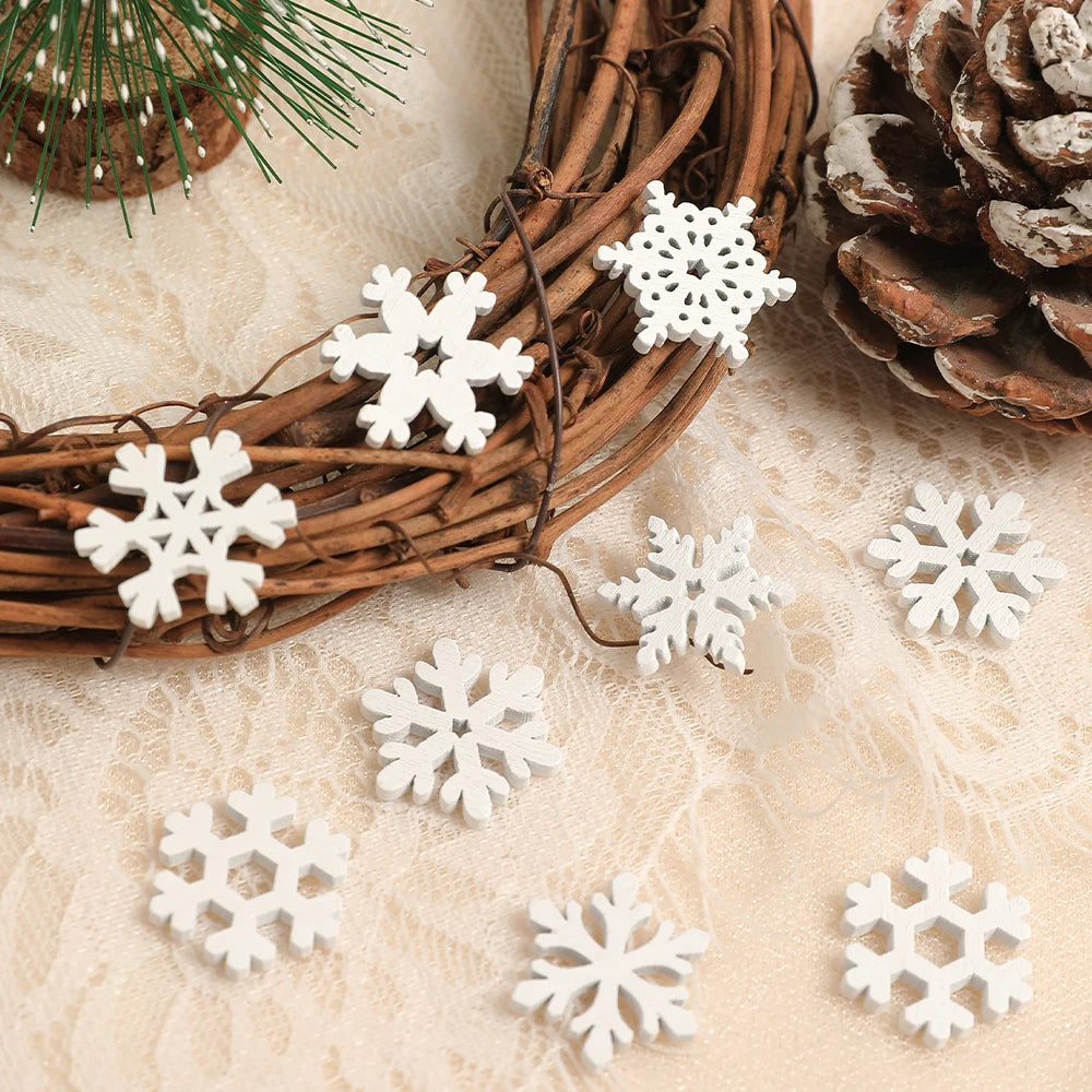 50Pcs Snowflake Christmas Decoration DIY Hanging Christmas Tree Accessories Party Table Home Decor New Year Winter Navidad Gifts