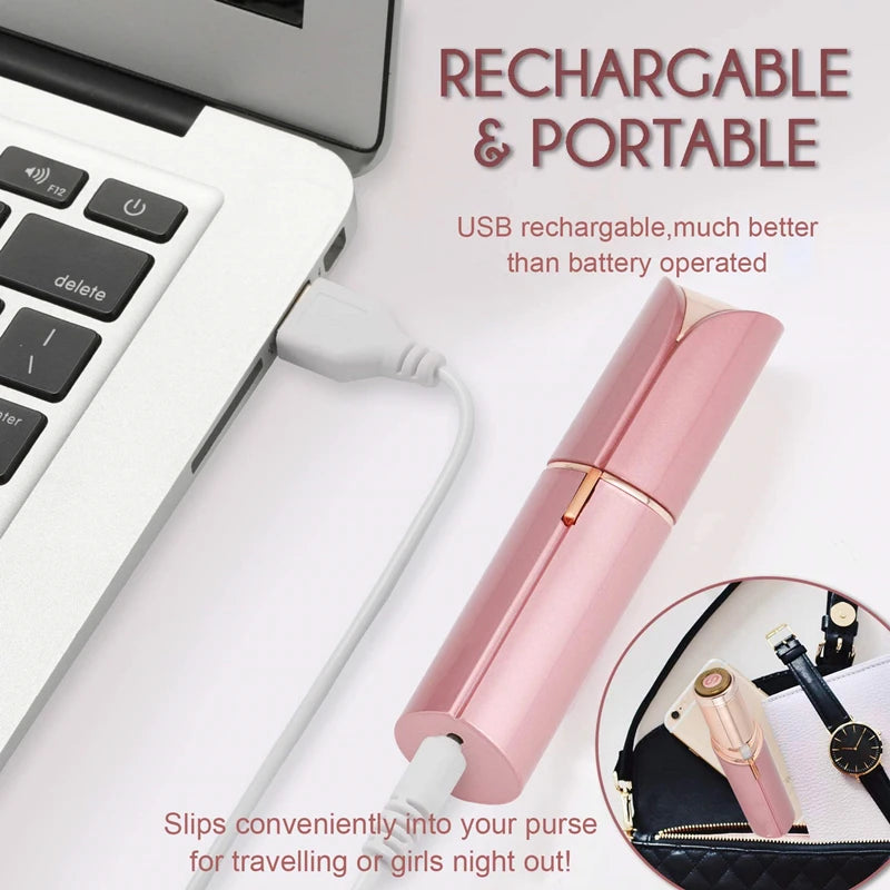 Women's Hair Remover Epilator Face Hair Removal Lipstick Shaver Electric Eyebrow Trimmer Mini Shaver Epilator Hair Removal Tool