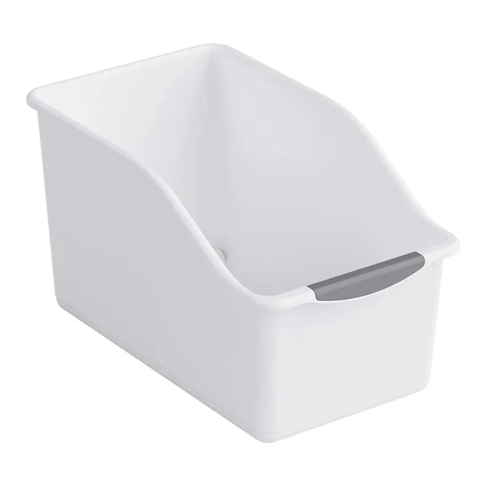 Curved Plastic Storage Bins Set Multipurpose Home Organization Boxes For Cleaning Supplies Household Essentials StackableBaskets