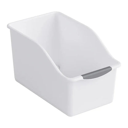 Curved Plastic Storage Bins Set Multipurpose Home Organization Boxes For Cleaning Supplies Household Essentials StackableBaskets