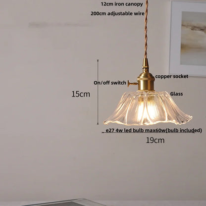 IWHD Clear Glass LED Pendant Lights Dining Living Room Cafe Brass Nordic Modern Simple Home Decor Hanging Lamp Lamparas Colgante