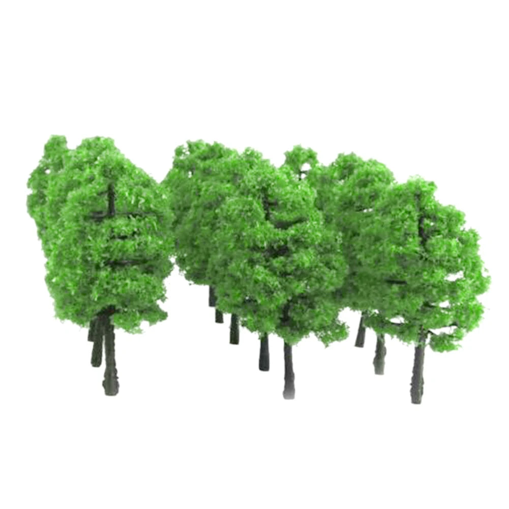 20Pcs Model Trees Train Railroad Diorama Wargame Park Scenery Hight 3.5cm Miniature Sandtable Model Scenery DIY For Home Decor