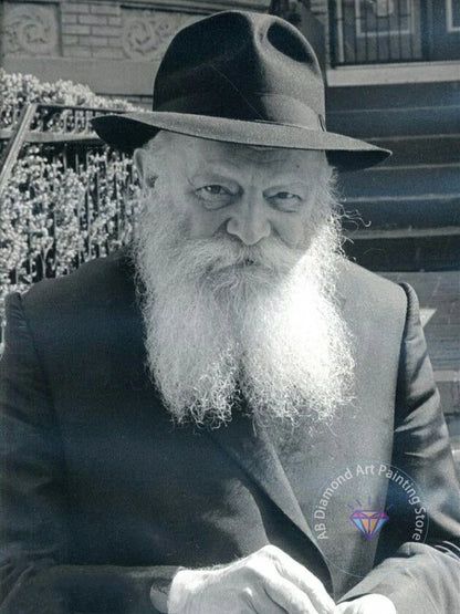 Jewish Rabbi Lubavitch AB Diamond Painting Kit 5D DIY Diamond Embroidery Cross Stitch Handmade Art Gift Crafts Home Decor