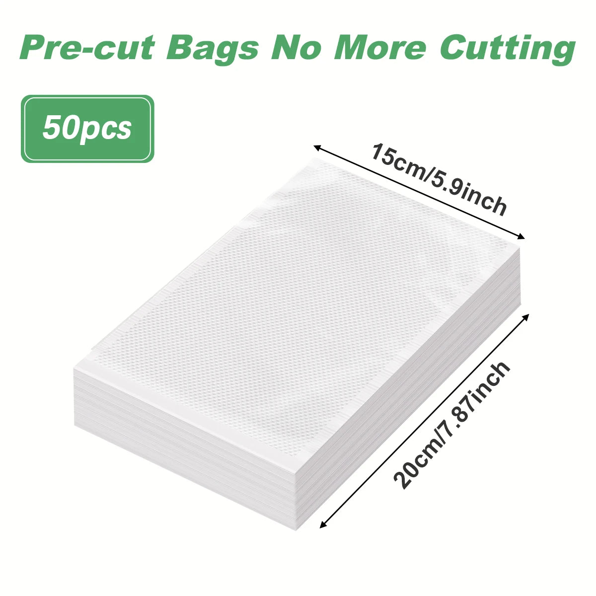 50pcs/Lot Food Vacuum Plastic Sealing Bags Food Preservation Sealed Bag Household Reusable Vacuum Sealer Bag Kitchen Accessories