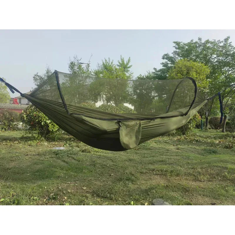 Portable Outdoor Parachute Hammock with Net for Camping