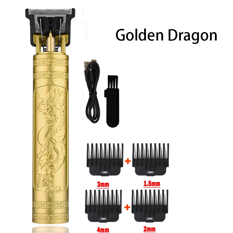 Vintage USB Fast Charging Cordless Hair Clipper Trimmer Professional Barber Electric Shaver Portable Hair Cutting Machine