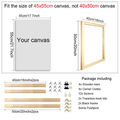 35x45 40x50cm Natural Wooden Picture Frame For Wall Canvas Frame Diamond Painting Frame Picture Poster Wall Frame Home Decor