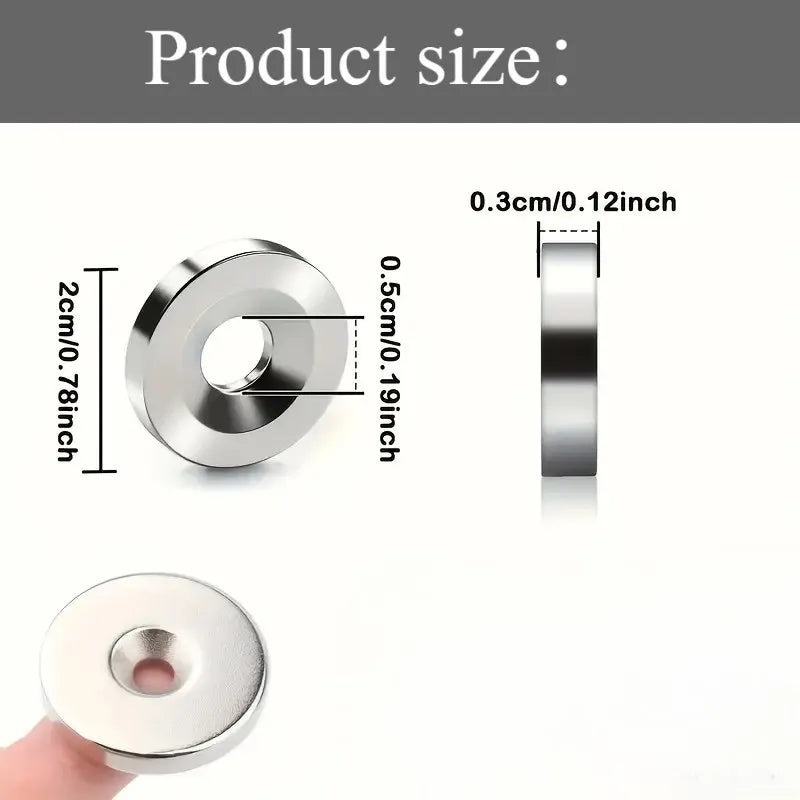 10/20/30pcs with countersunk 20x3-5mm discs for scientific, laboratory, and industrial use, kitchen decoration-portable magnets