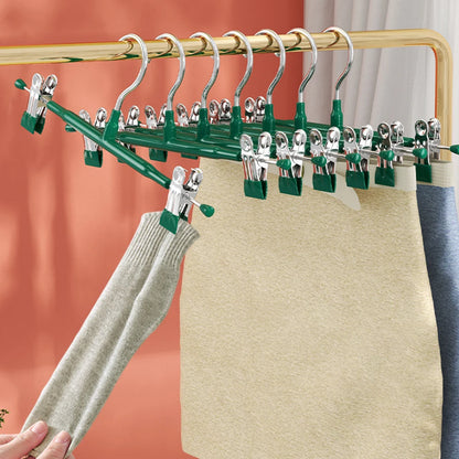 Stainless Steel Clothes Drying Rack for Wardrobe Home Use Skirt Clips Seamless Pants Hanger Hanging Underwear Storage Organizer