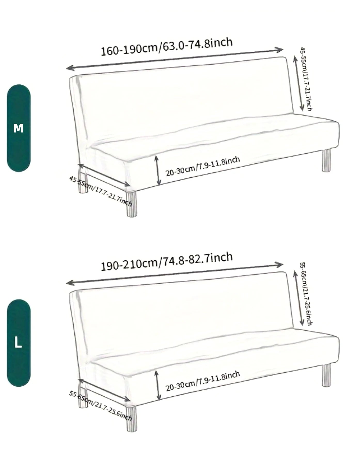 Printed Sofa Bed Cover Stretch Armless Sofa Cover Spandex Dust-Proof Furniture Protector For Bedroom, Hotel, and Home Decor