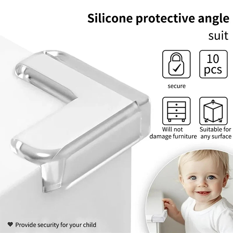 8/10/12pcs Transparent Anti-bump Corner PVC Padded Child Safety Corner Protector Baby Anti-bump Protector Table Corner