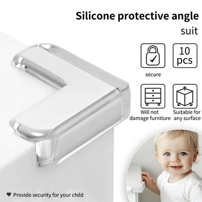 8/10/12pcs Transparent Anti-bump Corner PVC Padded Child Safety Corner Protector Baby Anti-bump Protector Table Corner