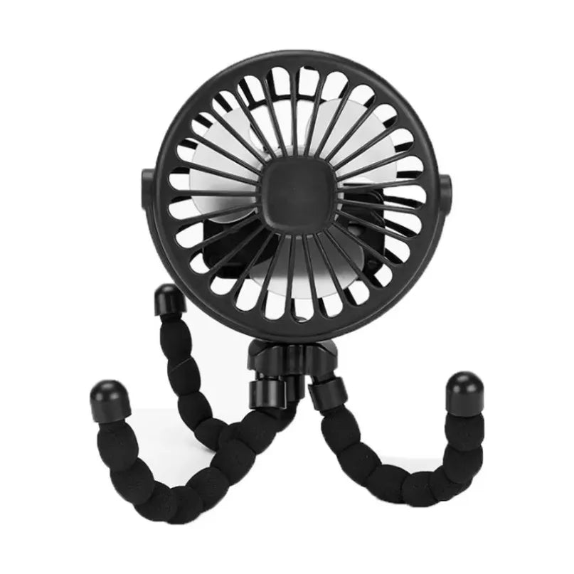 1 PCS Multi-functional Stroller Handheld Mini Fan Portable USB Charging Octopus Stand Variable Styling outdoors Folding Fan