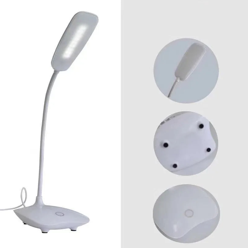 LED Desktop Desk Lamp USB Rechargeable Lighting Eye Protection Room Night Light Bedroom Bedside Student Reading Lamp