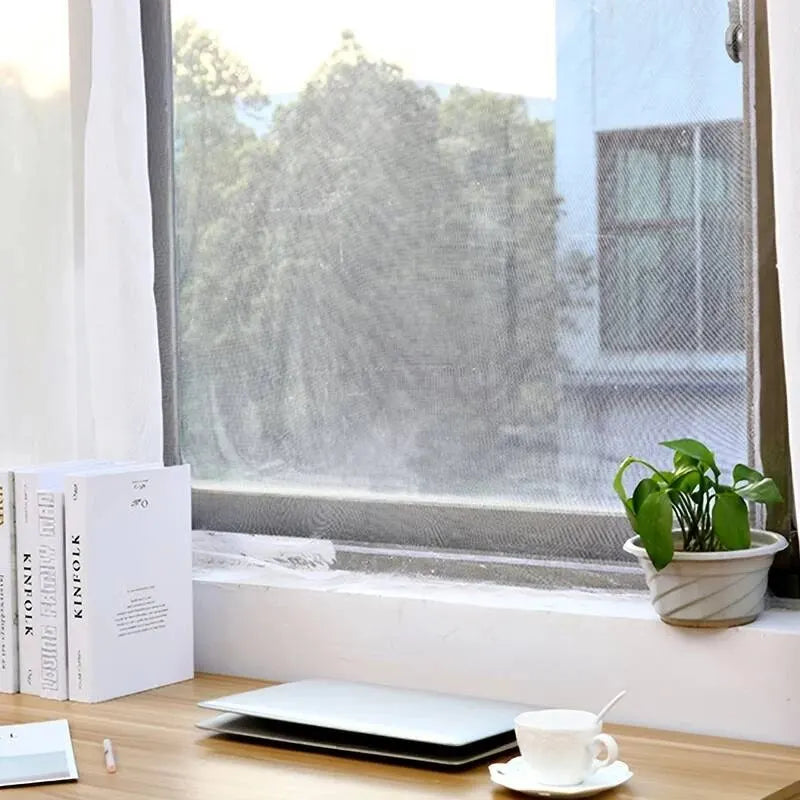 1pcs Self Adhesive Invisible Screens Summer Anti-mosquito and Insect Screens Simple Operation White Screens