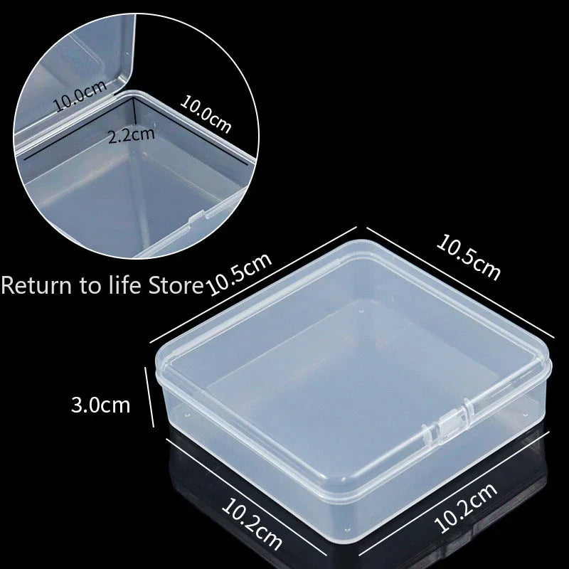 PP Storage Box Mini Transparent Plastic Case Container Square Rectangle Packaging Box for Jewellry Beads Small Items