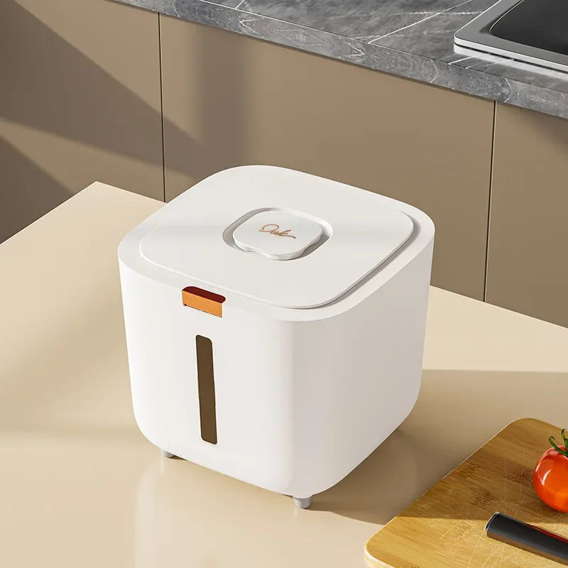 1PCS Thickened Moisture-Proof Rice Bucket with Lid Sealed Insect-Proof Canister for 5/10KG Pressed Noodles Powder Storage Box