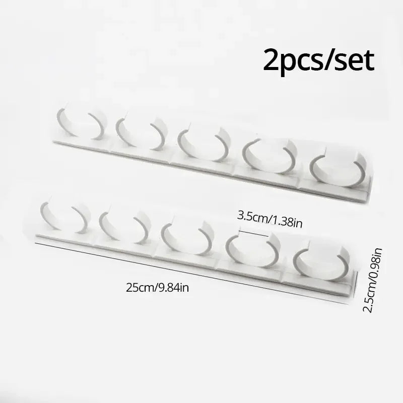 2pcs Grey Plastic Kitchen Jar Rack Wall-Mounted Adhesive Seasoning Bottles Holder Spice Bottle Holder Tool Kitchen Storage Rack