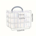 Stackable 3-Tier Plastic Storage Box Adjustable Compartment Toy Container Clear Jewelry Sundries Organizer Home Storage Supplies