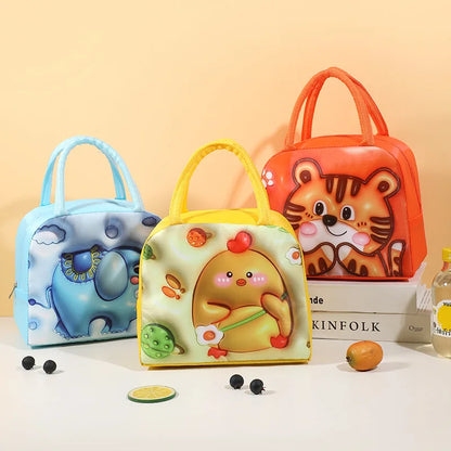 Lunch Bag Thickened Handheld Insulated Lunch Box Bag Children Cute With Meals Lunch Box Bag