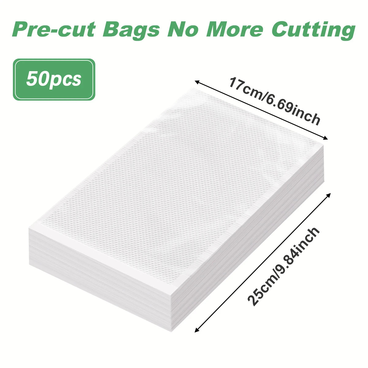50pcs/Lot Food Vacuum Plastic Sealing Bags Food Preservation Sealed Bag Household Reusable Vacuum Sealer Bag Kitchen Accessories