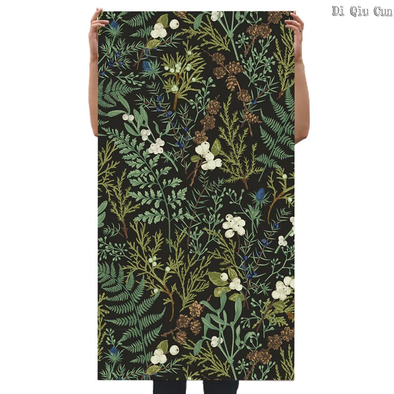 Tropical Rain Forest Peel and Stick Wallpaper White Floral Self Adhesive Removable Leaf Contact Paper For Bedroom Walls Cabinets