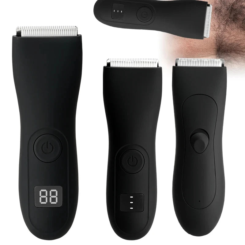HOMEFISH Mens Body Hair Trimmer for Men Balls Women Lady Shaver Hair Removal Bikini Trimmer Groin & Body Shaver