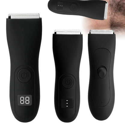 HOMEFISH Mens Body Hair Trimmer for Men Balls Women Lady Shaver Hair Removal Bikini Trimmer Groin & Body Shaver