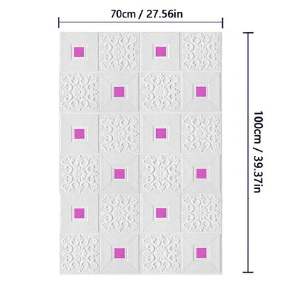 70cm*1M 3D Brick Pattern Wall Panels Wallpaper DIY Waterproof for Living Room Bedroom Kitchen Background Wall Decoration