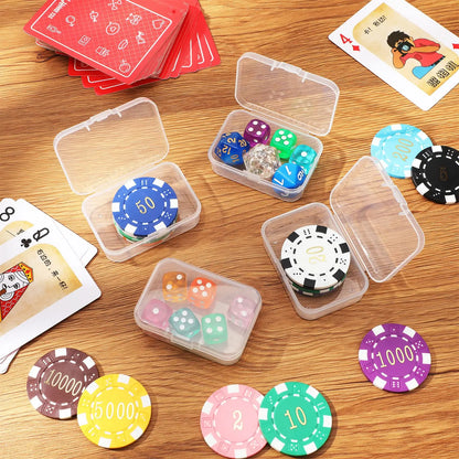 5Pcs/10Pcs PP Storage Box Mini Transparent Plastic Case Container Square Rectangle Packaging Box for Jewellry Beads Small Items