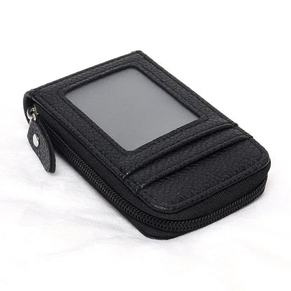 1pc Organ Card Bag Korean Edition Portable Women's Short Bank Card Cover Business Card Clip Zipper Vertical Handheld Bag