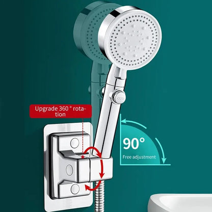 Adjustable Non-Punching Handheld Shower Stand ABS Wall Mount Bracket for Bathroom No Drilling Required