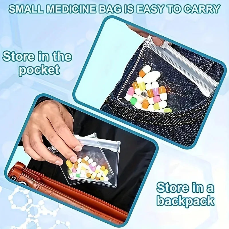 5Pcs Travel self-sealing storage bags Bags Jewelry Gift Storage Bag mini transparent carry all bags lightweight dust-proof
