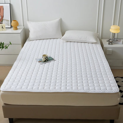 Waterproof Quilted Mattress Protector Cover Thickened Breathable Mattress Topper for Single or Double Bed