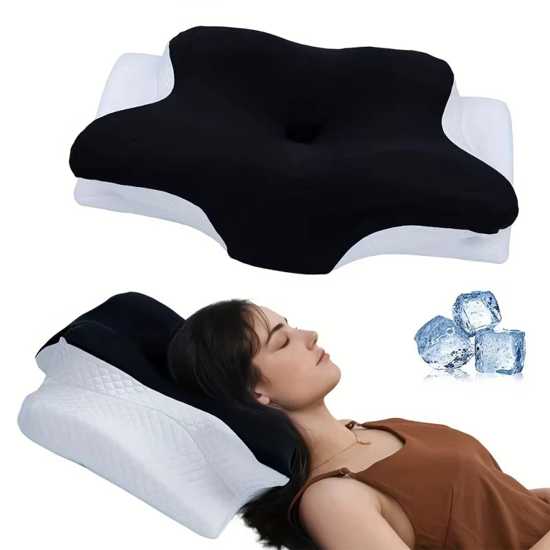Butterfly Memory Foam Cervical Pillow Aids Sleep Slow Rebound Fits Shoulders And Neck Comfortable Pressure Relief