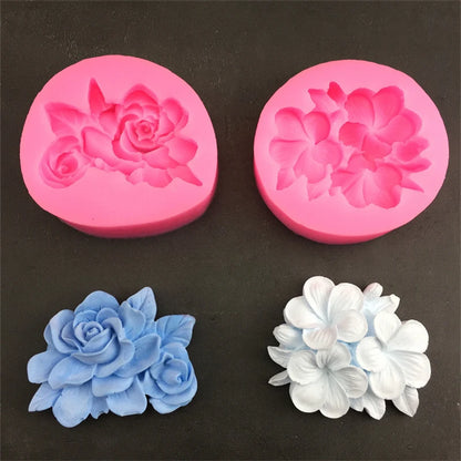 Frangipani Gardenia Flower Silicone Candle Mold DIY Handmade Soap Soy Wax Scented Candle Plaster Ornaments Molds Home Decor