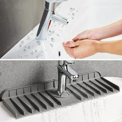 Silicone Faucet Mat Dish Soap Sponge Holder Sink Kitchen Countertop Drying Mat Bathroom Kitchen Sink Splash Guard Drain Pad