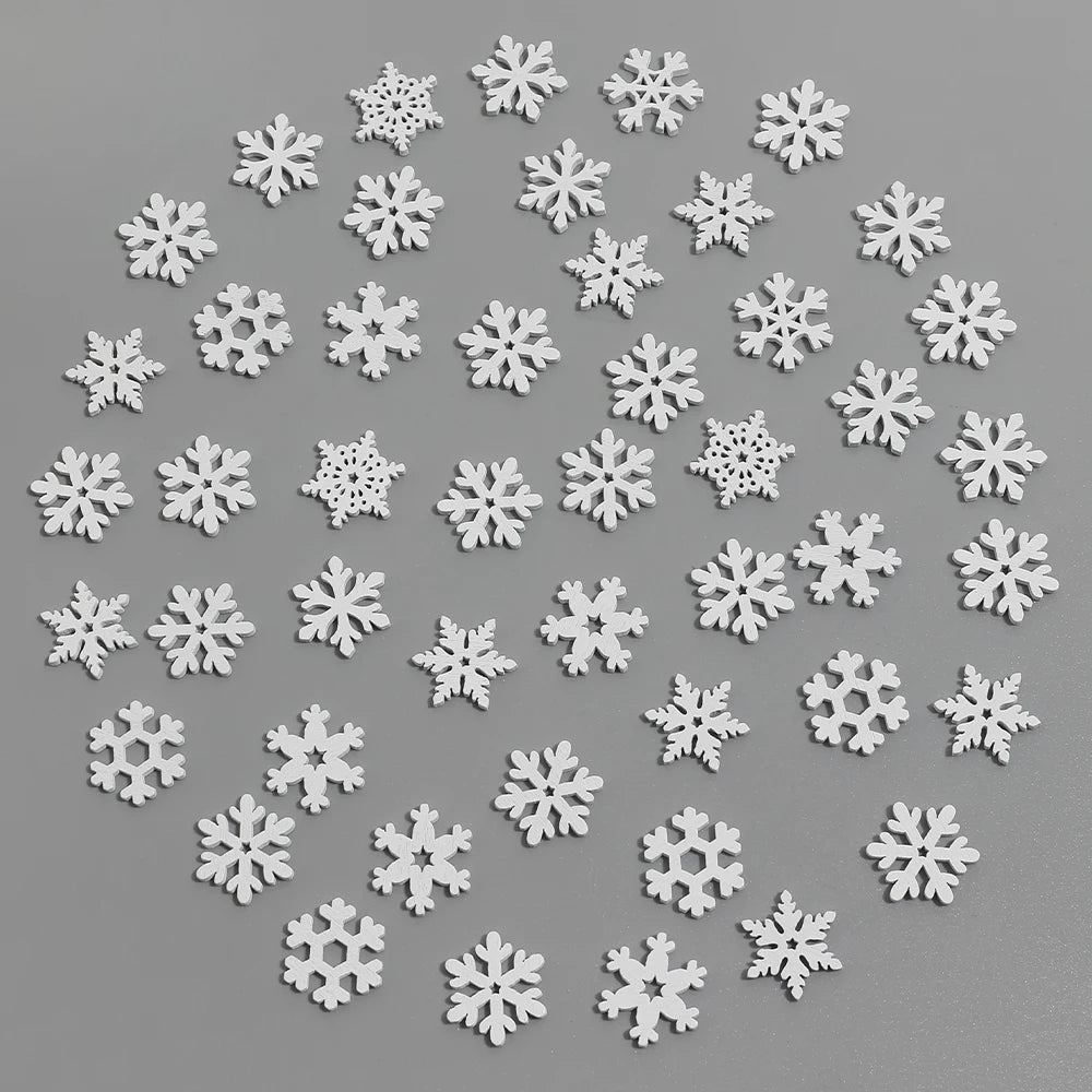 50Pcs Snowflake Christmas Decoration DIY Hanging Christmas Tree Accessories Party Table Home Decor New Year Winter Navidad Gifts