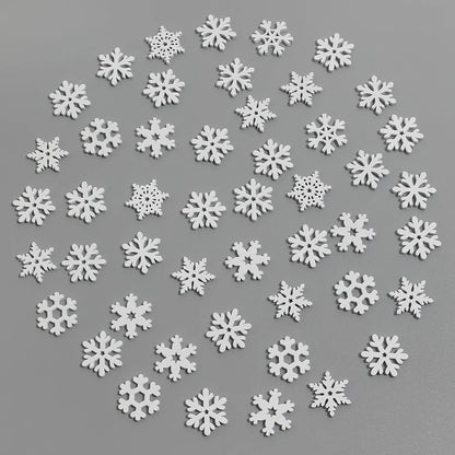 50Pcs Snowflake Christmas Decoration DIY Hanging Christmas Tree Accessories Party Table Home Decor New Year Winter Navidad Gifts