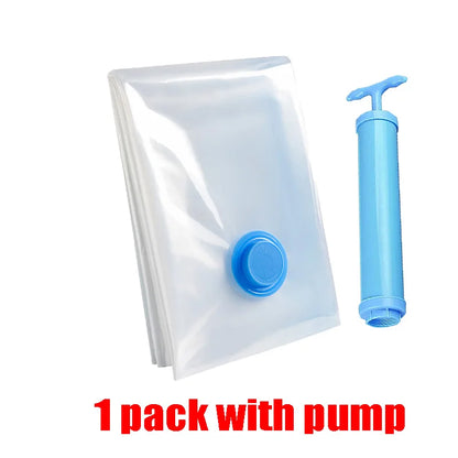 Vacuum Storage Bags For Clothes,Bedding,Space Saving Bags Storage Vacuum Seal Packet,Folding Compressed Organizer Bag