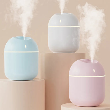 270ML USB Air Humidifier with Cool Mist Aroma Diffuser LED Night Light And Power-Off Protect Feature for Home And Office
