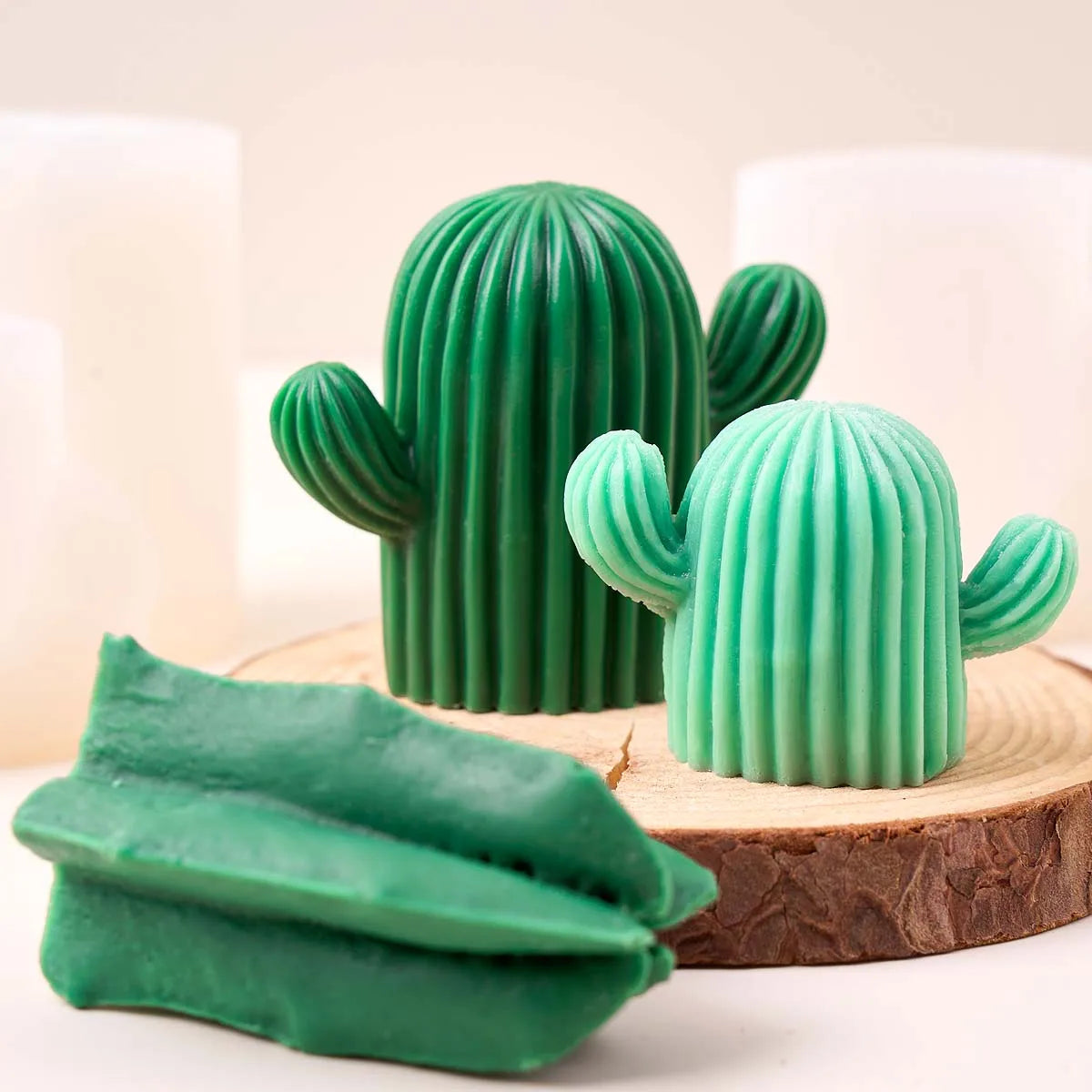 3D Cactus Aromatherapy Candle Silicone Mold DIY Simulation Succulent Plant Clay Molds Soap Plaster Resin Craft Making Home Decor
