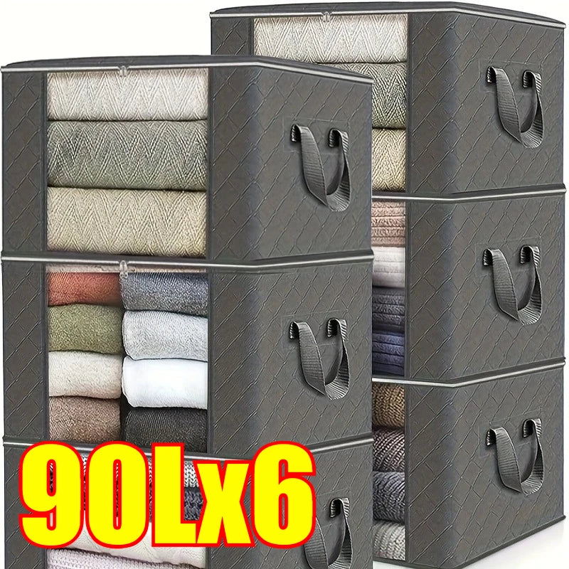 Storage Bag Foldable Large Capacity Clothes Blanket Storage Bags Storage Containers for Organizing Bedroom Closet Clothing