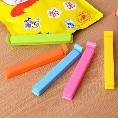 10PCS Colorful Food Clips Snack Bags Sealing Clamps Wear-resistant Sealer Fresh Bread Condiments Storing Clamp Kitchenware