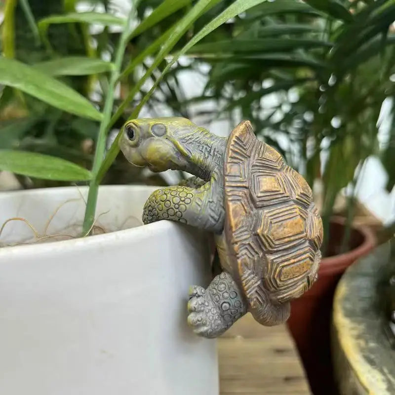 Cartoon Turtle Hanging Ornaments Handmade Simulated Pot Decor Small Turtle Home Decor