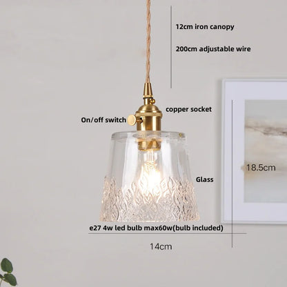 IWHD Clear Glass LED Pendant Lights Dining Living Room Cafe Brass Nordic Modern Simple Home Decor Hanging Lamp Lamparas Colgante