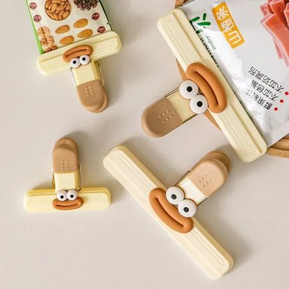 Creative Face Bag Sealing Clip Food Snack Clip Kitchen Tools Decorative Small Clip Refrigerator Plastic Food Bag Storage